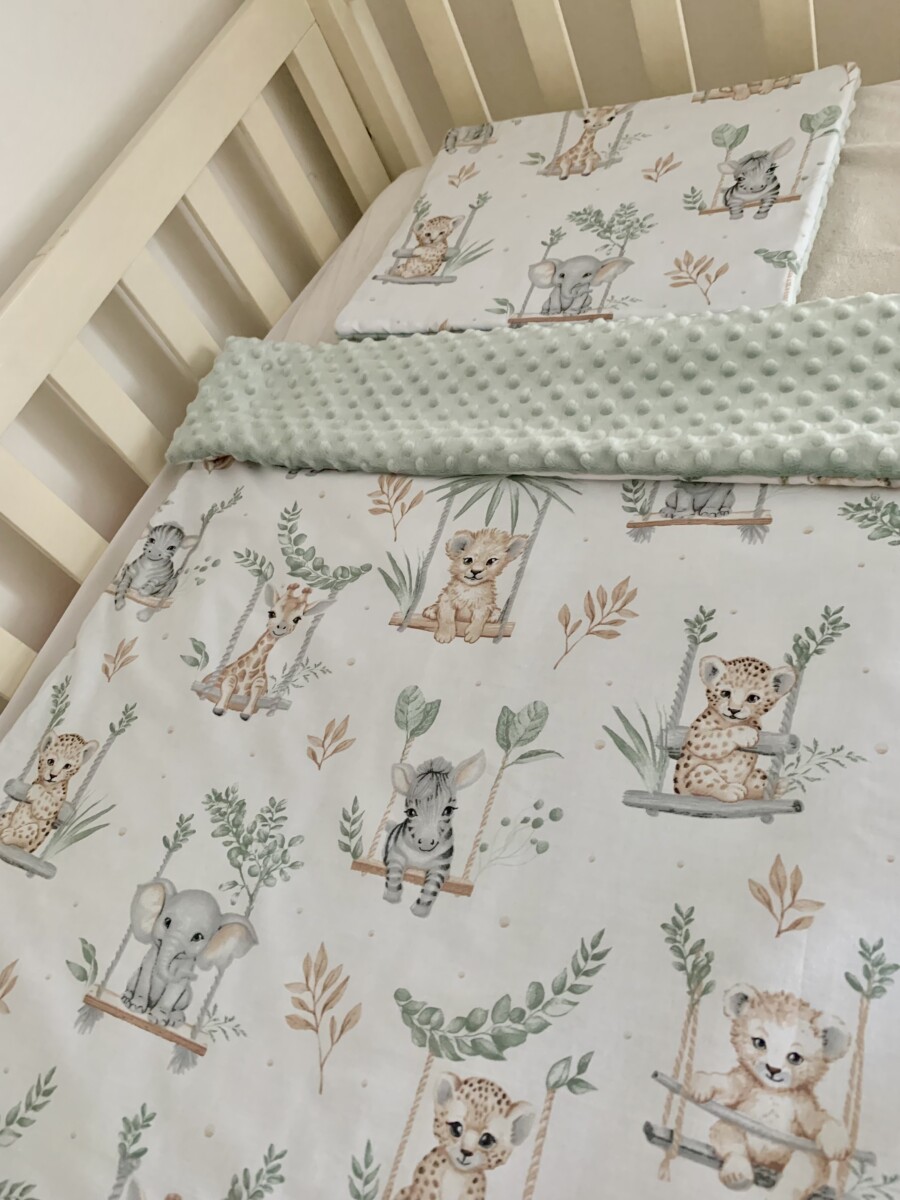 Safari blanket only with dark sage green or light sage green