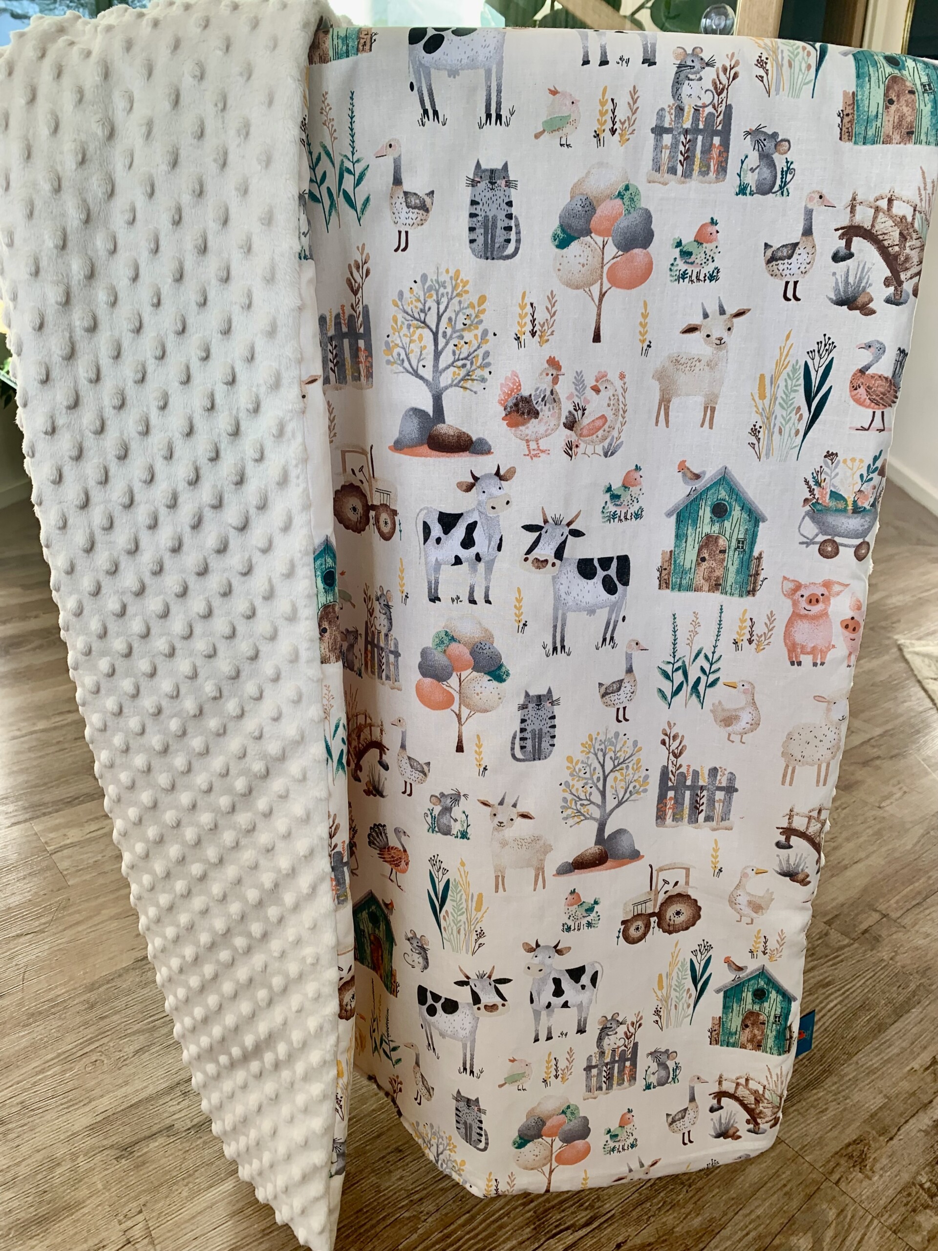 Farmyard- made to order large 100x75cm ( blanket only) - Image 2