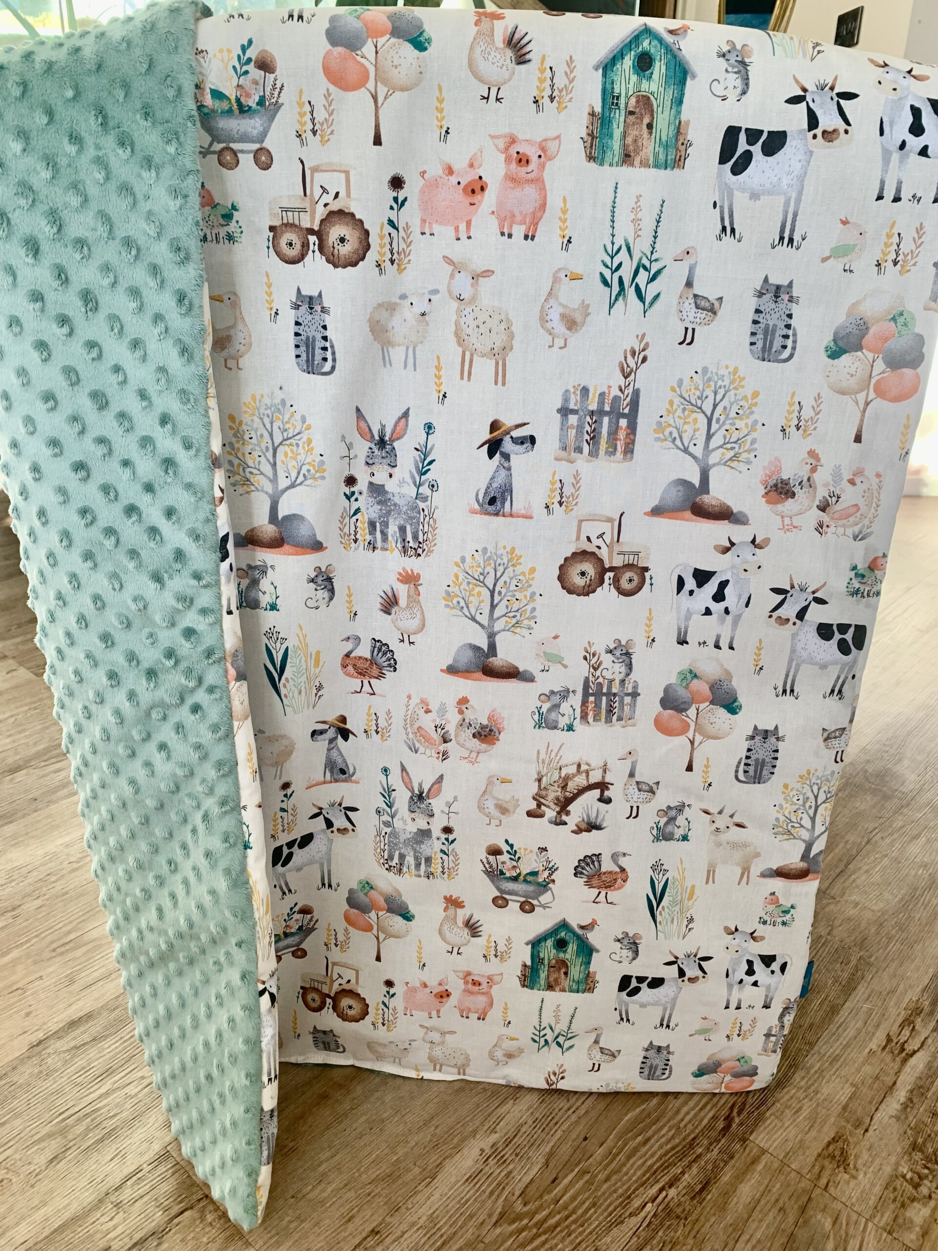 Farmyard- made to order large 100x75cm ( blanket only) - Image 3