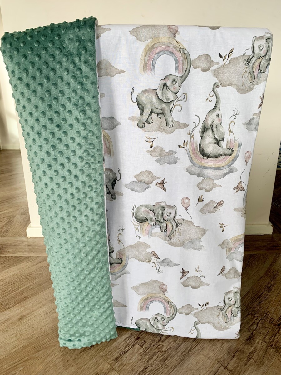 Elephants - grey , sage green or white backing ( made to order) - Image 2