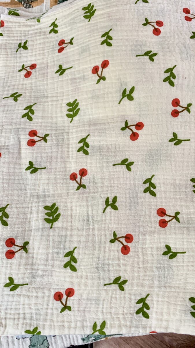 Cherries MUSLIN 80x110cm - Image 2